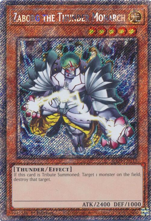 Zaborg the Thunder Monarch [RA04-EN125] Platinum Secret Rare | Shuffle n Cut Hobbies & Games