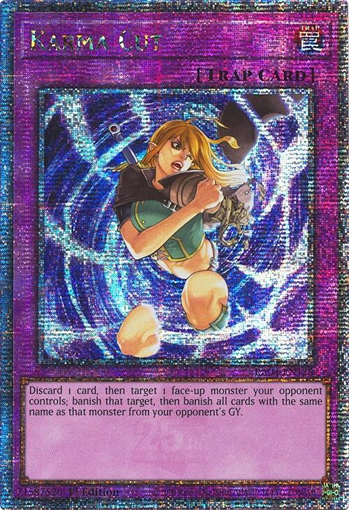 Karma Cut [RA04-EN128] Quarter Century Secret Rare | Shuffle n Cut Hobbies & Games