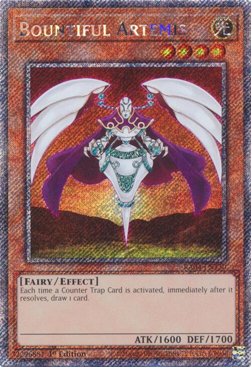 Bountiful Artemis [RA04-EN130] Platinum Secret Rare | Shuffle n Cut Hobbies & Games