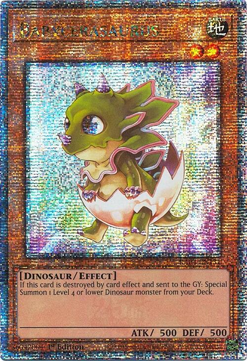 Babycerasaurus [RA04-EN131] Quarter Century Secret Rare | Shuffle n Cut Hobbies & Games