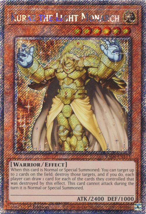 Kuraz the Light Monarch [RA04-EN133] Platinum Secret Rare | Shuffle n Cut Hobbies & Games