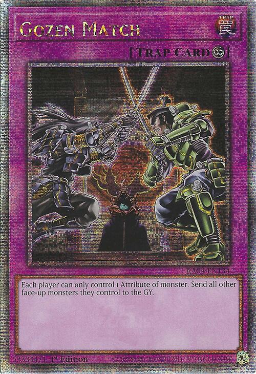 Gozen Match [RA04-EN134] Quarter Century Secret Rare | Shuffle n Cut Hobbies & Games