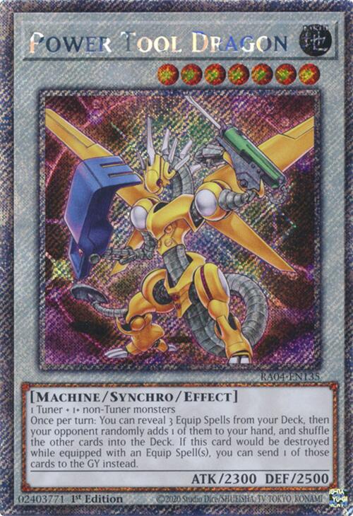 Power Tool Dragon [RA04-EN135] Platinum Secret Rare | Shuffle n Cut Hobbies & Games