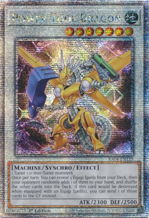 Power Tool Dragon [RA04-EN135] Quarter Century Secret Rare | Shuffle n Cut Hobbies & Games