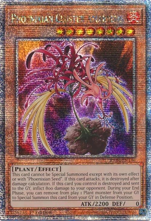 Phoenixian Cluster Amaryllis [RA04-EN136] Quarter Century Secret Rare | Shuffle n Cut Hobbies & Games