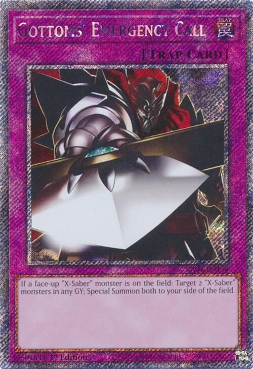 Gottoms' Emergency Call [RA04-EN138] Platinum Secret Rare | Shuffle n Cut Hobbies & Games