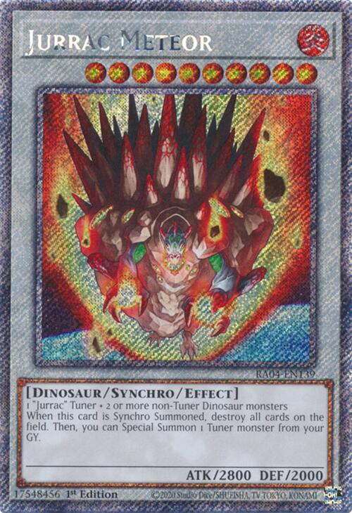 Jurrac Meteor [RA04-EN139] Platinum Secret Rare | Shuffle n Cut Hobbies & Games