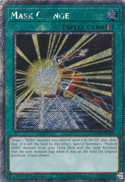 Mask Change [RA04-EN142] Platinum Secret Rare | Shuffle n Cut Hobbies & Games