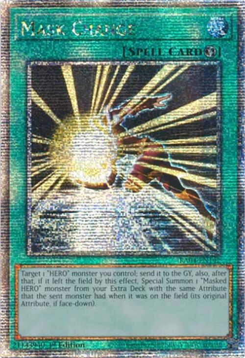 Mask Change [RA04-EN142] Quarter Century Secret Rare | Shuffle n Cut Hobbies & Games