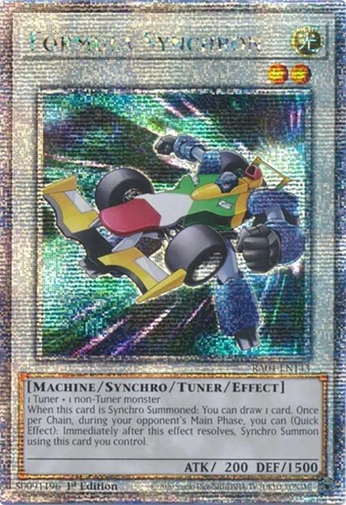 Formula Synchron [RA04-EN143] Quarter Century Secret Rare | Shuffle n Cut Hobbies & Games
