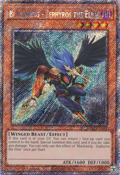 Blackwing - Zephyros the Elite [RA04-EN145] Platinum Secret Rare | Shuffle n Cut Hobbies & Games