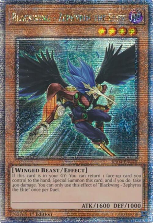 Blackwing - Zephyros the Elite [RA04-EN145] Quarter Century Secret Rare | Shuffle n Cut Hobbies & Games