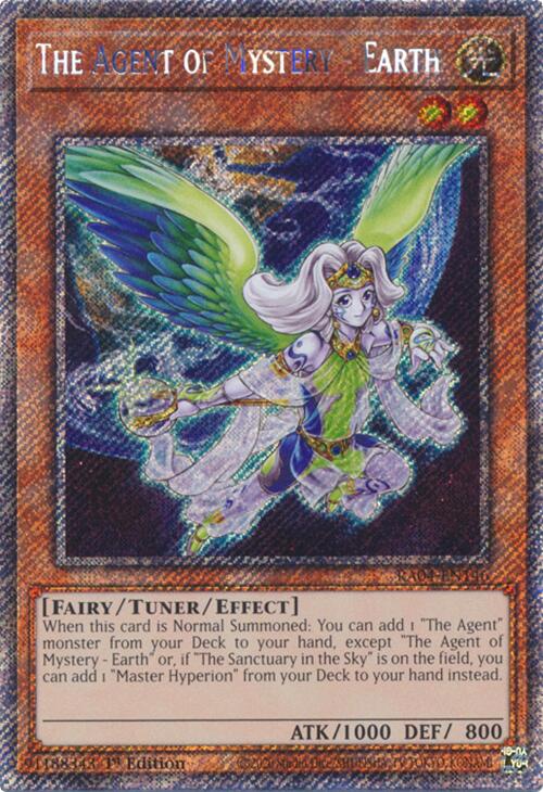 The Agent of Mystery - Earth [RA04-EN146] Platinum Secret Rare | Shuffle n Cut Hobbies & Games