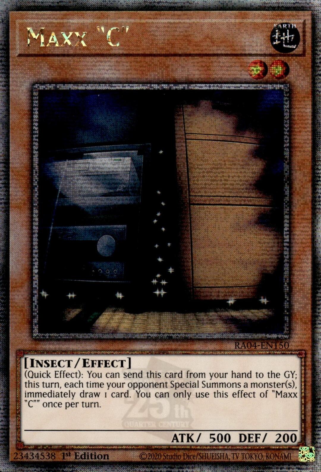 Maxx "C" [RA04-EN150] Quarter Century Secret Rare | Shuffle n Cut Hobbies & Games
