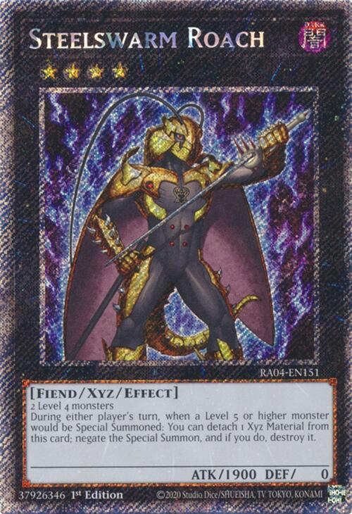 Steelswarm Roach [RA04-EN151] Platinum Secret Rare | Shuffle n Cut Hobbies & Games