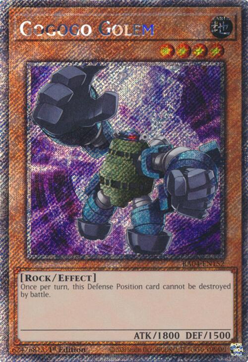Gogogo Golem [RA04-EN152] Platinum Secret Rare | Shuffle n Cut Hobbies & Games