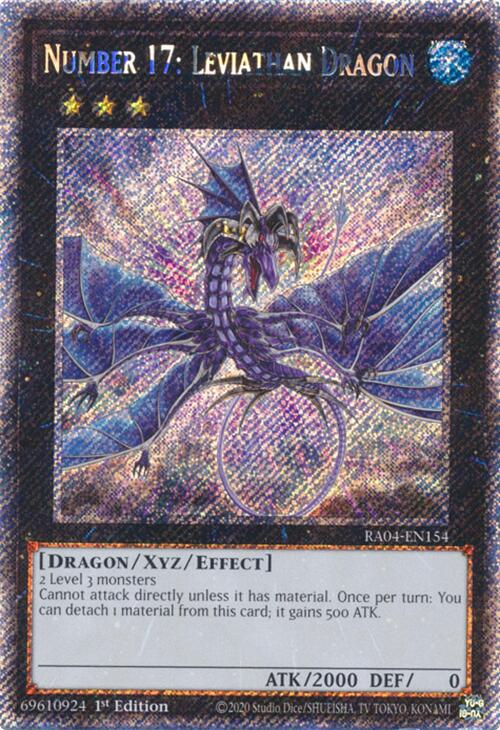 Number 17: Leviathan Dragon [RA04-EN154] Platinum Secret Rare | Shuffle n Cut Hobbies & Games