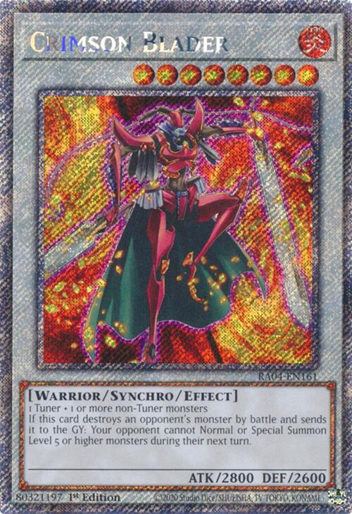 Crimson Blader [RA04-EN161] Platinum Secret Rare | Shuffle n Cut Hobbies & Games