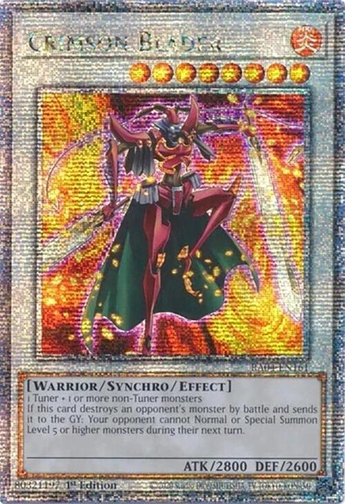 Crimson Blader [RA04-EN161] Quarter Century Secret Rare | Shuffle n Cut Hobbies & Games
