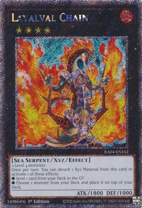 Lavalval Chain [RA04-EN162] Platinum Secret Rare | Shuffle n Cut Hobbies & Games
