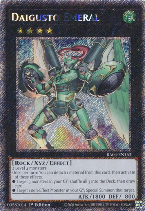 Daigusto Emeral [RA04-EN163] Platinum Secret Rare | Shuffle n Cut Hobbies & Games