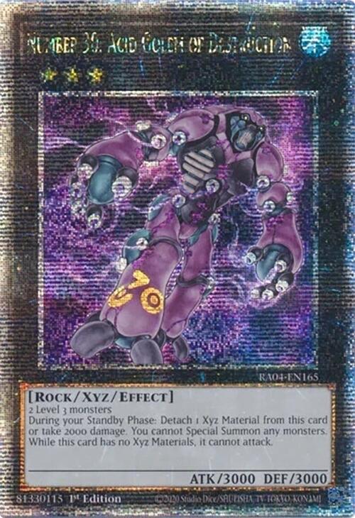 Number 30: Acid Golem of Destruction [RA04-EN165] Quarter Century Secret Rare | Shuffle n Cut Hobbies & Games