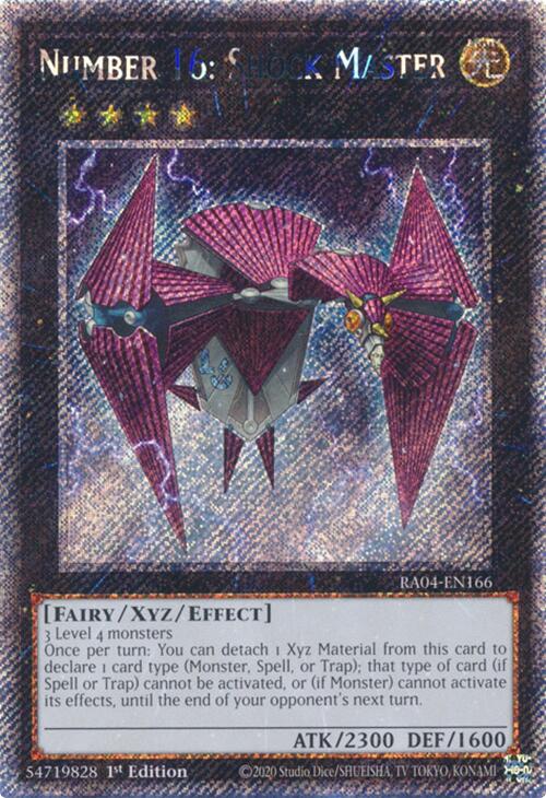 Number 16: Shock Master [RA04-EN166] Platinum Secret Rare | Shuffle n Cut Hobbies & Games