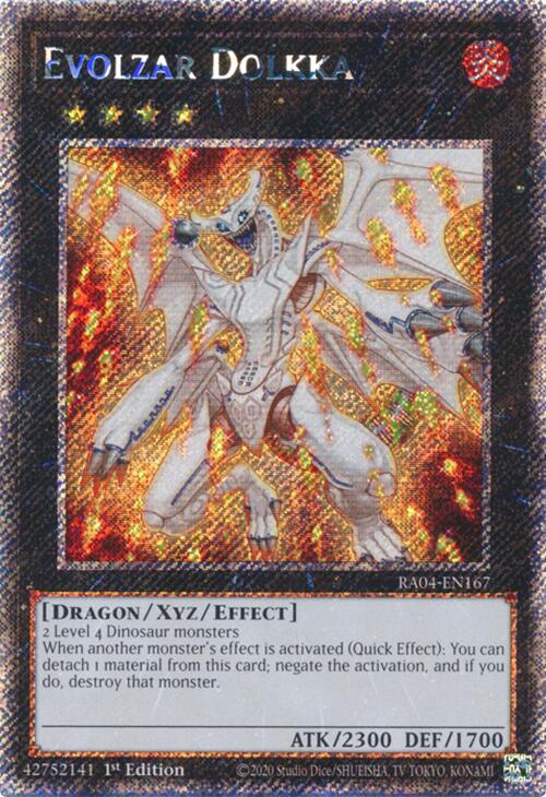 Evolzar Dolkka [RA04-EN167] Platinum Secret Rare | Shuffle n Cut Hobbies & Games