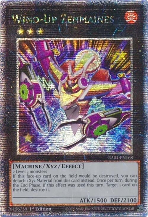 Wind-Up Zenmaines [RA04-EN168] Quarter Century Secret Rare | Shuffle n Cut Hobbies & Games