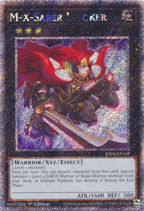 M-X-Saber Invoker [RA04-EN169] Platinum Secret Rare | Shuffle n Cut Hobbies & Games