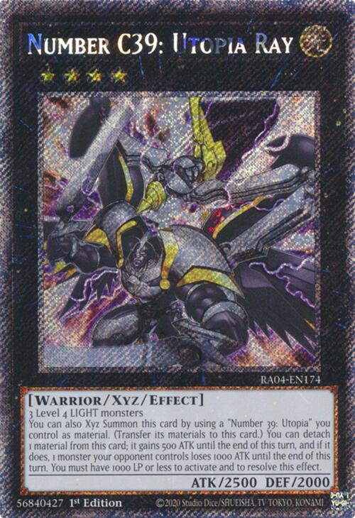 Number C39: Utopia Ray [RA04-EN174] Platinum Secret Rare | Shuffle n Cut Hobbies & Games