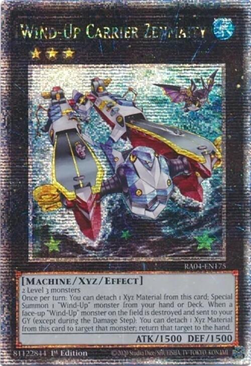 Wind-Up Carrier Zenmaity [RA04-EN175] Quarter Century Secret Rare | Shuffle n Cut Hobbies & Games