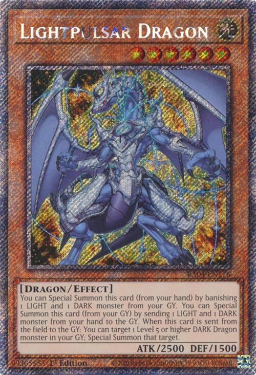 Lightpulsar Dragon [RA04-EN176] Platinum Secret Rare | Shuffle n Cut Hobbies & Games