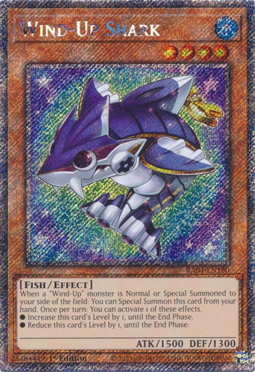 Wind-Up Shark [RA04-EN180] Platinum Secret Rare | Shuffle n Cut Hobbies & Games