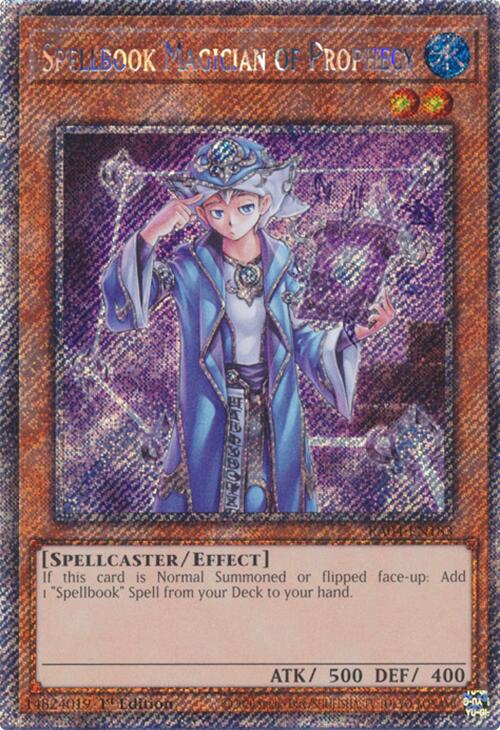 Spellbook Magician of Prophecy [RA04-EN183] Platinum Secret Rare | Shuffle n Cut Hobbies & Games