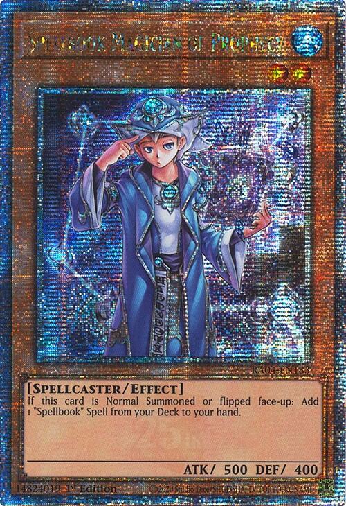 Spellbook Magician of Prophecy [RA04-EN183] Quarter Century Secret Rare | Shuffle n Cut Hobbies & Games
