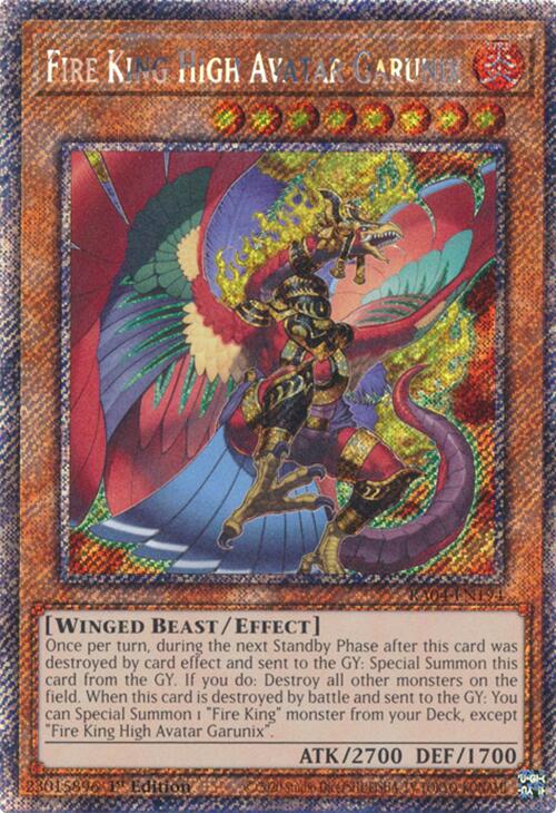 Fire King High Avatar Garunix [RA04-EN194] Platinum Secret Rare | Shuffle n Cut Hobbies & Games