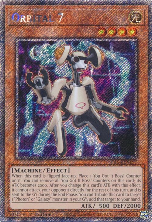 Orbital 7 [RA04-EN197] Platinum Secret Rare | Shuffle n Cut Hobbies & Games