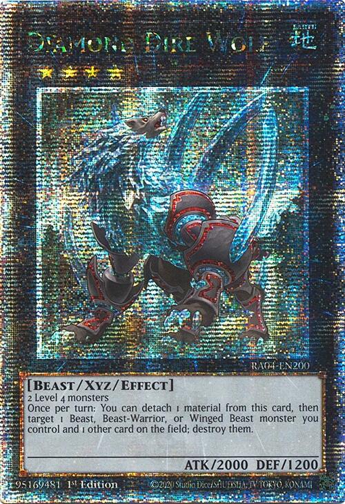 Diamond Dire Wolf [RA04-EN200] Quarter Century Secret Rare | Shuffle n Cut Hobbies & Games