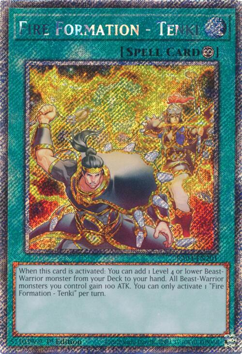 Fire Formation - Tenki [RA04-EN201] Platinum Secret Rare | Shuffle n Cut Hobbies & Games