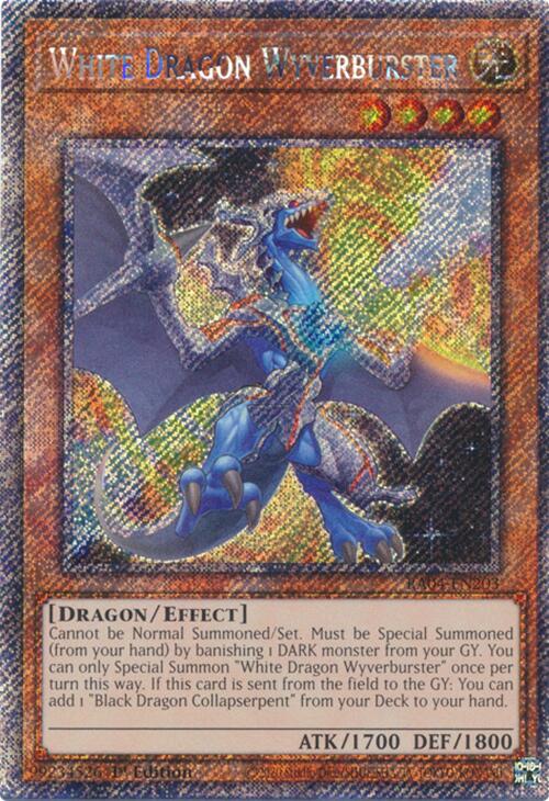 White Dragon Wyverburster [RA04-EN203] Platinum Secret Rare | Shuffle n Cut Hobbies & Games