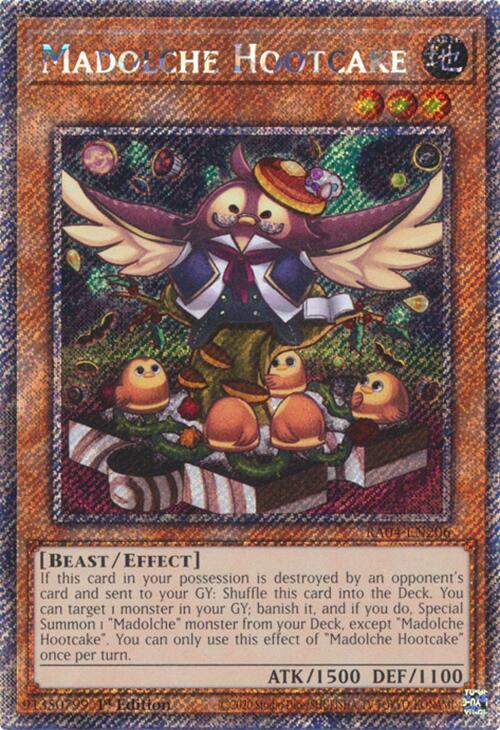 Madolche Hootcake [RA04-EN206] Platinum Secret Rare | Shuffle n Cut Hobbies & Games