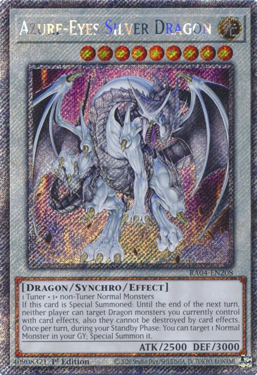 Azure-Eyes Silver Dragon [RA04-EN208] Platinum Secret Rare | Shuffle n Cut Hobbies & Games