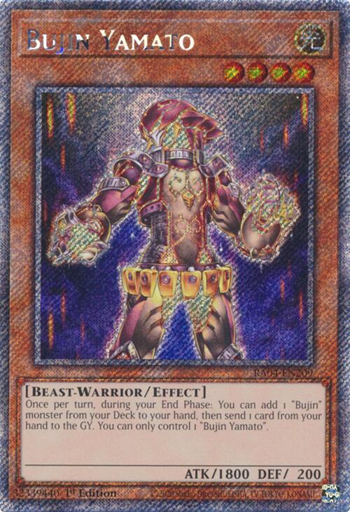 Bujin Yamato [RA04-EN209] Platinum Secret Rare | Shuffle n Cut Hobbies & Games