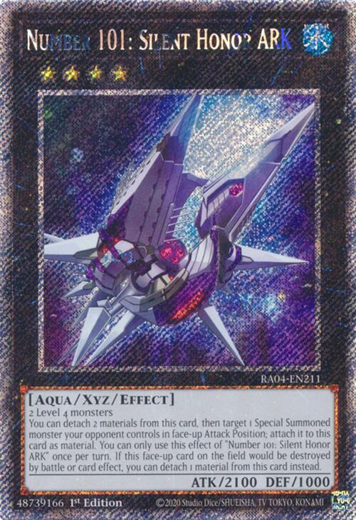 Number 101: Silent Honor ARK [RA04-EN211] Platinum Secret Rare | Shuffle n Cut Hobbies & Games