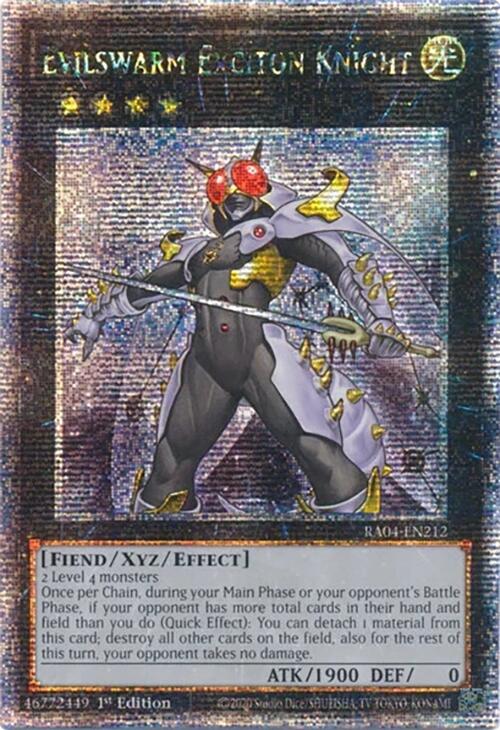 Evilswarm Exciton Knight [RA04-EN212] Quarter Century Secret Rare | Shuffle n Cut Hobbies & Games