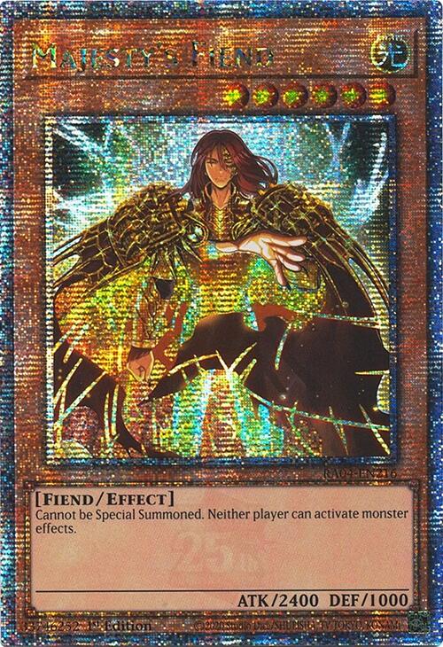 Majesty's Fiend [RA04-EN216] Quarter Century Secret Rare | Shuffle n Cut Hobbies & Games
