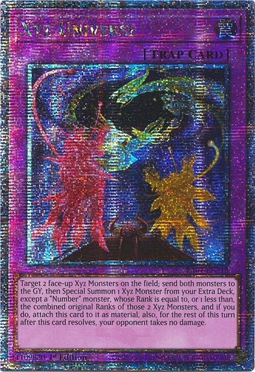 Xyz Universe [RA04-EN218] Quarter Century Secret Rare | Shuffle n Cut Hobbies & Games