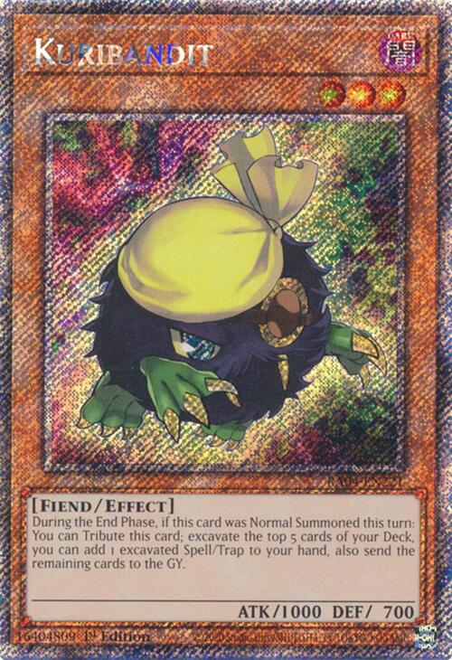 Kuribandit [RA04-EN221] Platinum Secret Rare | Shuffle n Cut Hobbies & Games