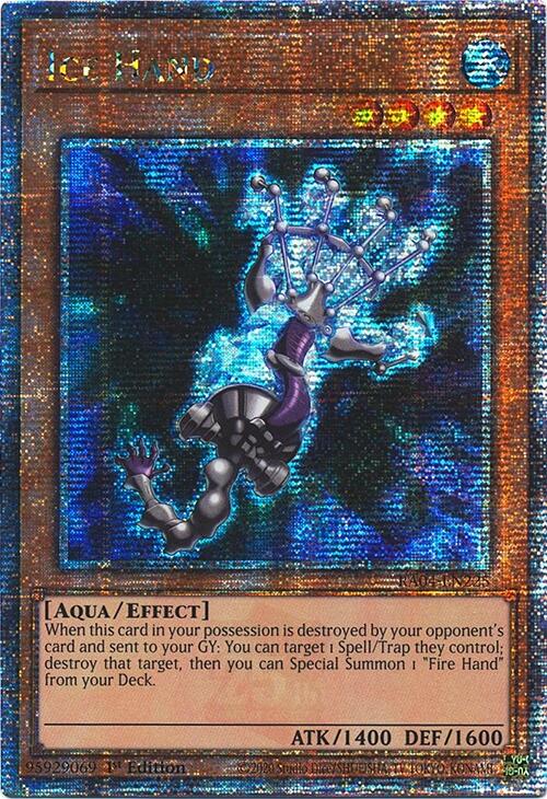 Ice Hand [RA04-EN225] Quarter Century Secret Rare | Shuffle n Cut Hobbies & Games